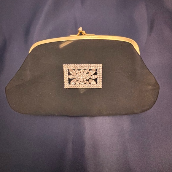 1950s GLAMOUR! Large Rectangular Marquise Rhinestone Brooch - Picture 13 of 16